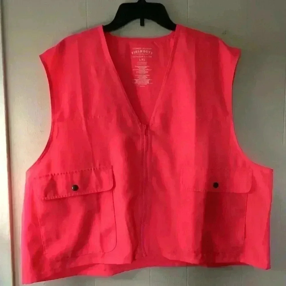 NWT Gander MTN Field Duty Outdoor Brand L/ XL pink Utility Vest Hunting